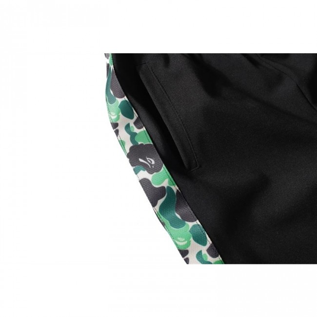 Bape Green Camo Knit Trousers Black