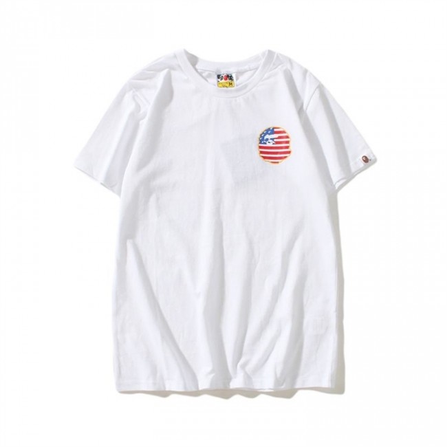 Bape Stars and Stripes Badges T-Shirt Black White