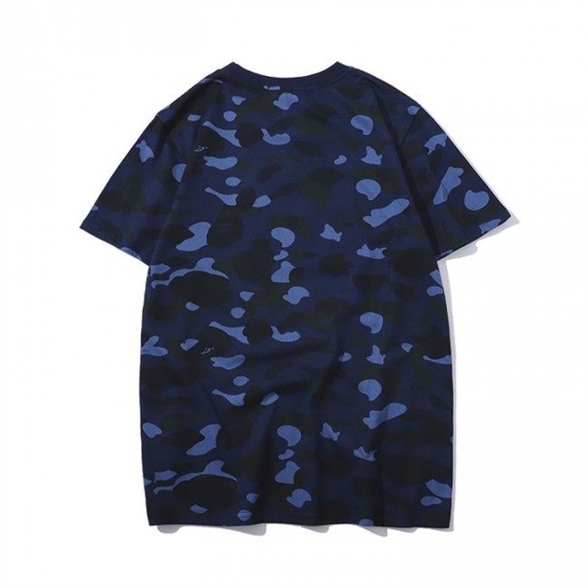 Bape x PSG Union T-Shirt Camo Blue